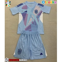 Otroške Nogometnih dresov Španija Vratar Domači EP 2024 Kratki rokavi (+ hlače)